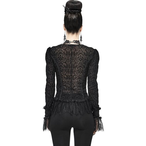 DEVIL FASHION Chemisier ‘Lavinia’ Noir marque pas cher 4