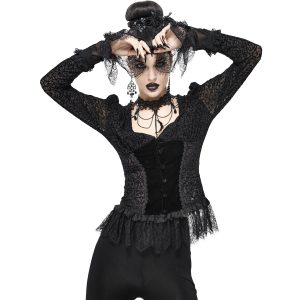 DEVIL FASHION Chemisier ‘Lavinia’ Noir marque pas cher 25