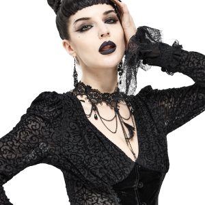 DEVIL FASHION Chemisier ‘Lavinia’ Noir marque pas cher 31