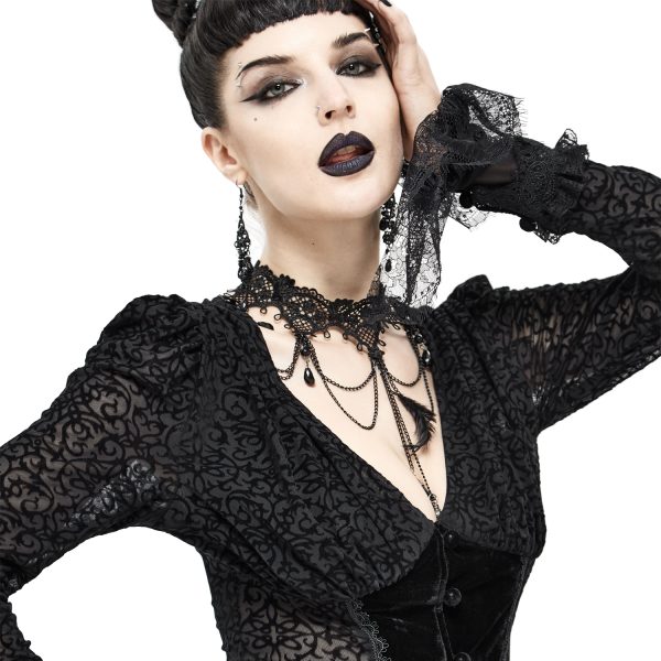 DEVIL FASHION Chemisier ‘Lavinia’ Noir marque pas cher 8