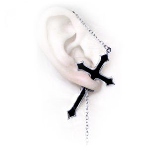 magasin france Alchemy Metal-Wear Clou D’Oreille ‘Impalare Cross’ 8