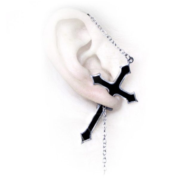 magasin france Alchemy Metal-Wear Clou D’Oreille ‘Impalare Cross’ 3