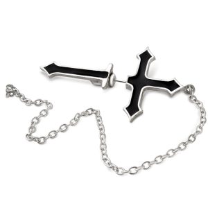 magasin france Alchemy Metal-Wear Clou D’Oreille ‘Impalare Cross’ 10