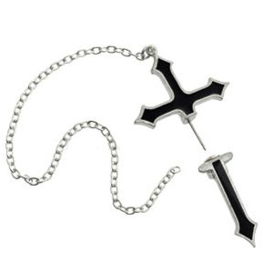 magasin france Alchemy Metal-Wear Clou D’Oreille ‘Impalare Cross’ 12