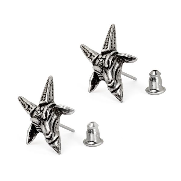 styles dernier cri ALCHEMY GOTHIC Clous D’Oreilles ‘Baphomet’ 4