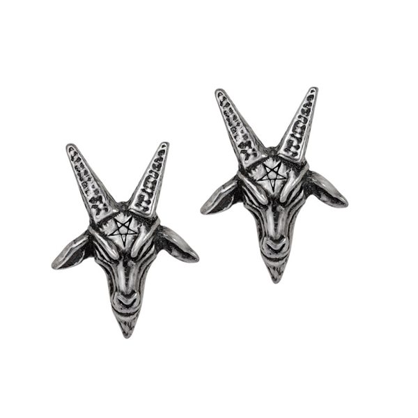 styles dernier cri ALCHEMY GOTHIC Clous D’Oreilles ‘Baphomet’ 1
