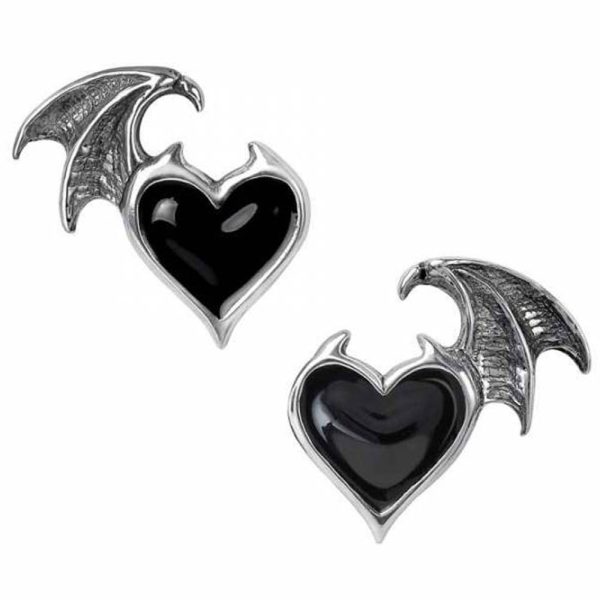 ALCHEMY GOTHIC Clous D’Oreilles ‘BlackSoul’ De super promotions disponibles 1