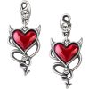 ALCHEMY GOTHIC Clous D’Oreilles ‘Devil Heart’ Vente 8