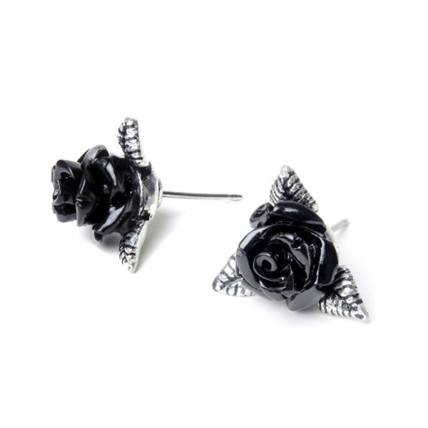 mode pas cher ALCHEMY GOTHIC Clous D’Oreilles ‘Ring O’Roses’ 3