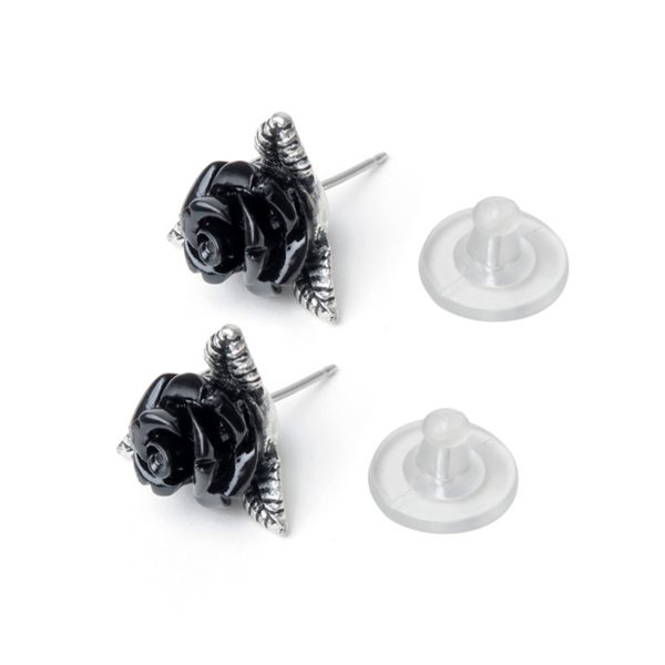 mode pas cher ALCHEMY GOTHIC Clous D’Oreilles ‘Ring O’Roses’ 4