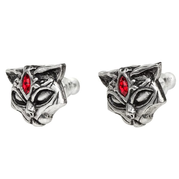 ALCHEMY GOTHIC Clous D’Oreilles ‘Sacred Cat’ Prix très abordable 4
