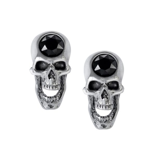 ALCHEMY GOTHIC Clous D’Oreilles ‘Screaming Skull’ à prix réduits 1