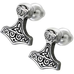 aux meilleurs prix Alchemy Metal-Wear Clous D’Oreilles ‘Thor Hammer’ 9