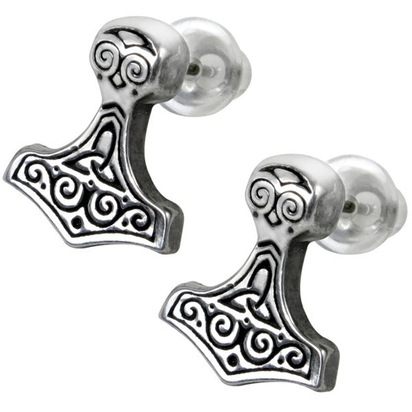 aux meilleurs prix Alchemy Metal-Wear Clous D’Oreilles ‘Thor Hammer’ 4