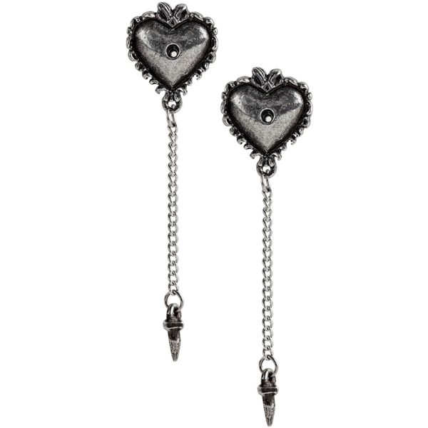 Authentic Original licence ALCHEMY GOTHIC Clous D’Oreilles ‘Witches Heart’ 3