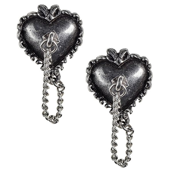 Authentic Original licence ALCHEMY GOTHIC Clous D’Oreilles ‘Witches Heart’ 4