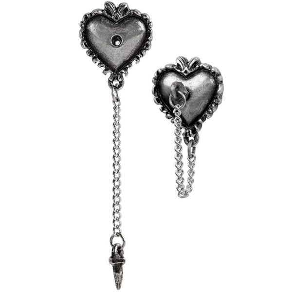 Authentic Original licence ALCHEMY GOTHIC Clous D’Oreilles ‘Witches Heart’ 1