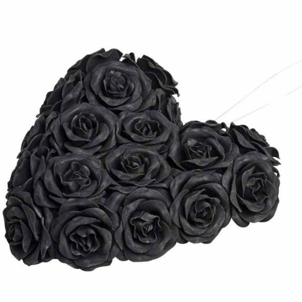 ALCHEMY GOTHIC Coeur Décoratif à Suspendre ‘Black Rose Heart’ De super promotions disponibles 3