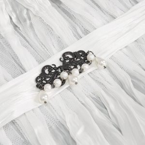 pas cher en vente DEVIL FASHION Col Montant Unisexe Plissé Blanc 28