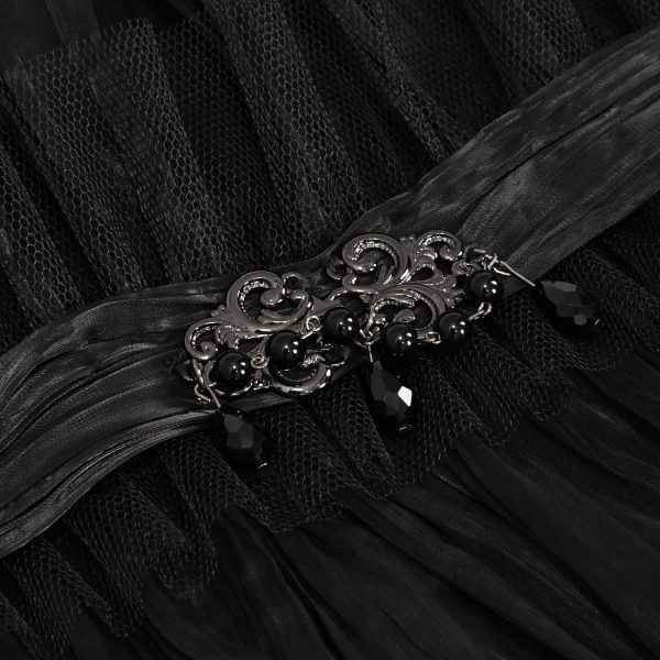 mode DEVIL FASHION Col Montant Unisexe Plissé Noir 14