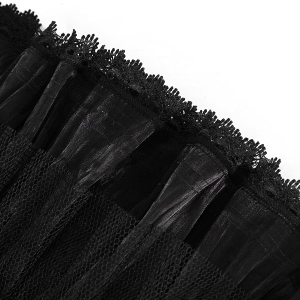 mode DEVIL FASHION Col Montant Unisexe Plissé Noir 15