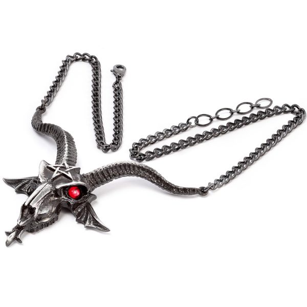 ALCHEMY GOTHIC Collier ‘Baphometica’ mode pas cher 3