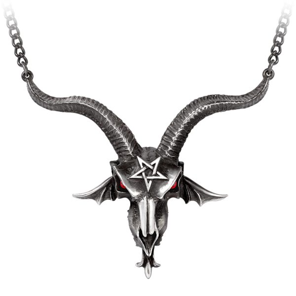 ALCHEMY GOTHIC Collier ‘Baphometica’ mode pas cher 1