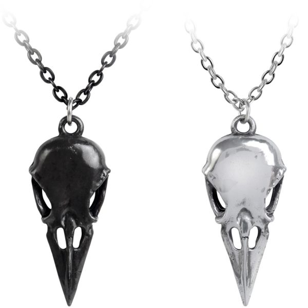 ALCHEMY GOTHIC Collier Couple/Amitié ‘Coeur Crane’ acheter 3
