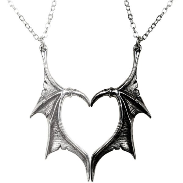 ALCHEMY GOTHIC Collier Couple/Amitié ‘Darkling Heart’ prix de gros 1