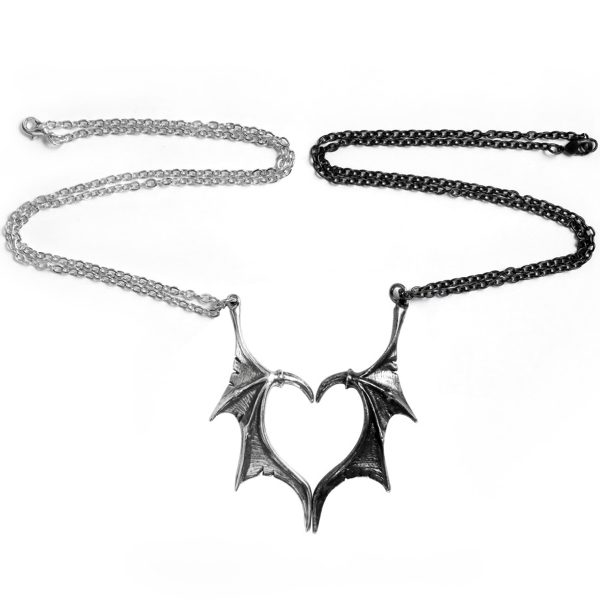 ALCHEMY GOTHIC Collier Couple/Amitié ‘Darkling Heart’ prix de gros 3
