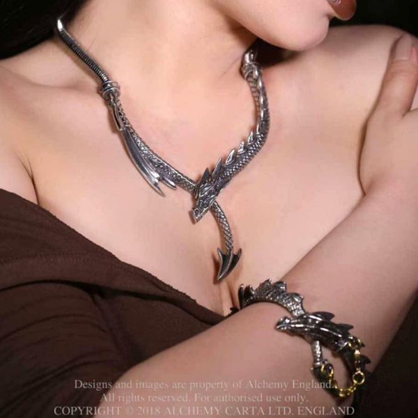 remise en ligne ALCHEMY GOTHIC Collier ‘Dragon’s Lure’ 8