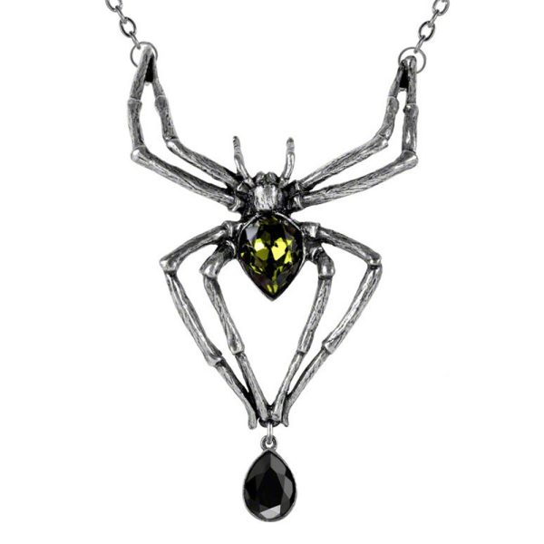 Pas Cher soldes France ALCHEMY GOTHIC Collier ‘Emerald Venom’ 1