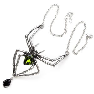 Pas Cher soldes France ALCHEMY GOTHIC Collier ‘Emerald Venom’ 11