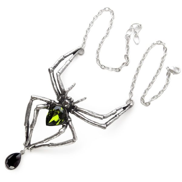 Pas Cher soldes France ALCHEMY GOTHIC Collier ‘Emerald Venom’ 4