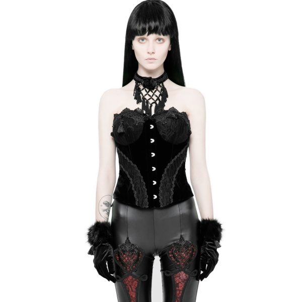 Paiement sécurisé PUNK RAVE Corset ‘Black Palace’ En Dentelle Noire 3