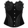 Paiement sécurisé PUNK RAVE Corset ‘Black Palace’ En Dentelle Noire 46