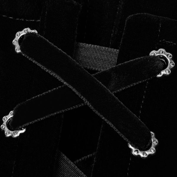 Paiement sécurisé PUNK RAVE Corset ‘Black Palace’ En Dentelle Noire 13