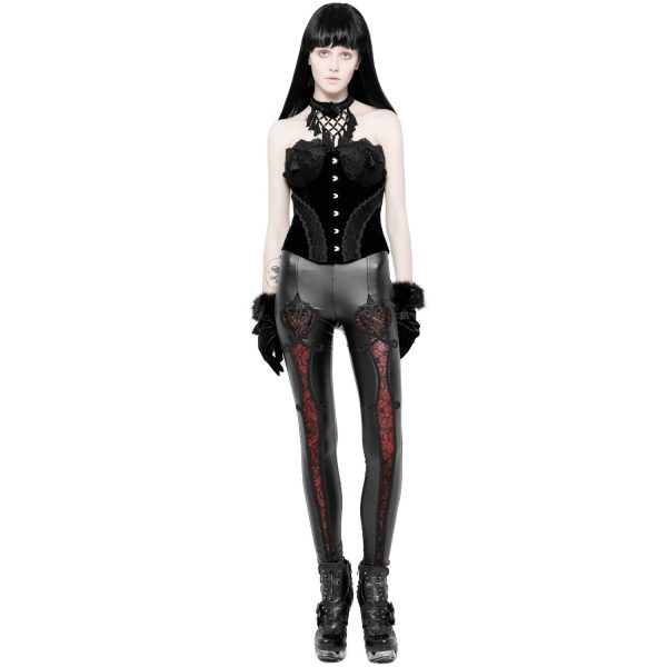 Paiement sécurisé PUNK RAVE Corset ‘Black Palace’ En Dentelle Noire 6