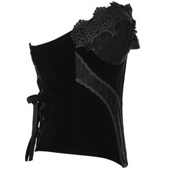 Paiement sécurisé PUNK RAVE Corset ‘Black Palace’ En Dentelle Noire 9