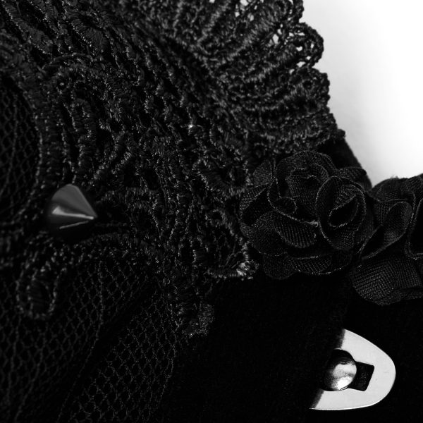 Paiement sécurisé PUNK RAVE Corset ‘Black Palace’ En Dentelle Noire 10