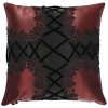 DEVIL FASHION Coussin Gothique ‘Cross-Shaped’ Bordeaux Et Noir magasins pour 44