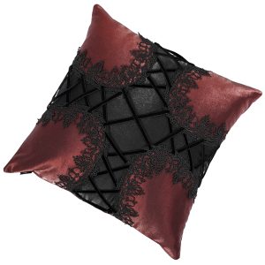 DEVIL FASHION Coussin Gothique ‘Cross-Shaped’ Bordeaux Et Noir magasins pour 25