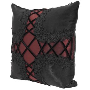 DEVIL FASHION Coussin Gothique ‘Cross-Shaped’ Noir Et Rouge pas cher 20