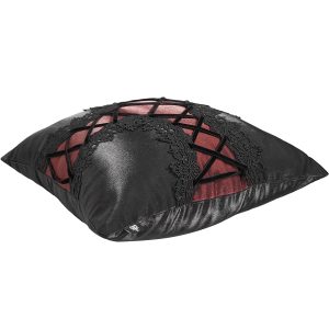 DEVIL FASHION Coussin Gothique ‘Cross-Shaped’ Noir Et Rouge pas cher 22