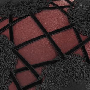 DEVIL FASHION Coussin Gothique ‘Cross-Shaped’ Noir Et Rouge pas cher 34
