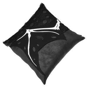 DEVIL FASHION Coussin Imprimé ‘Wing Bone’ Noir meilleur service 20