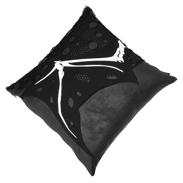 DEVIL FASHION Coussin Imprimé ‘Wing Bone’ Noir meilleur service 5