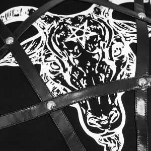 DEVIL FASHION Coussin Pentagramme Imprimé ‘Baphomet’ Noir commentaire favorable 24