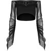 france PUNK RAVE Crop Top à Manches Longues ‘Dark Desire’ Noir 29