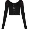 PUNK RAVE Crop Top à Manches Longues ‘Katell’ Noir Et Rouge Satisfait ou Remboursé 31